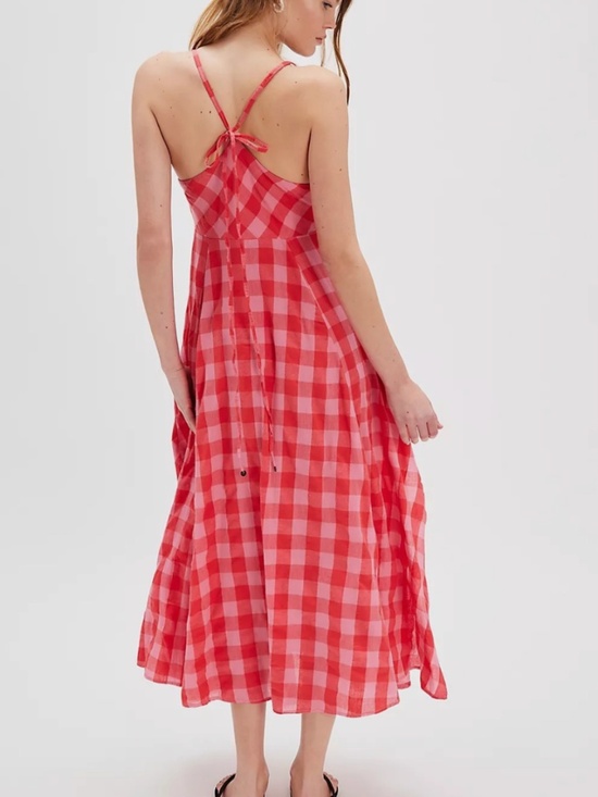 Free People Dresses & Skirts - FREE PEOPLE VIA MIDI DRESS RED COMBO Medium